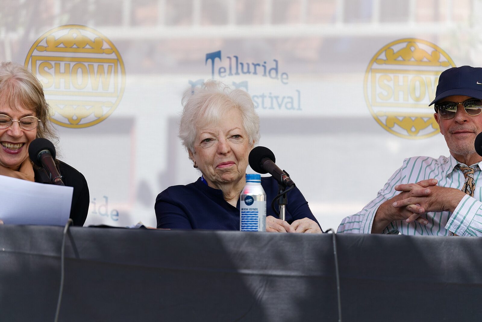 Thelma Schoonmaker speaking on a panel at the 2024 Telluride Film Festival
