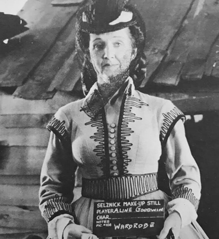 Aline Goodwin, stunt double for Vivien Leigh, in a Selznick makeup still from Gone with the Wind (1939)
