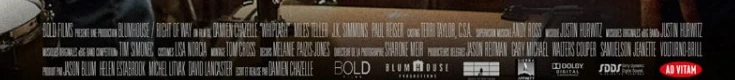 Billing block of the Whiplash (2014, French release) movie poster